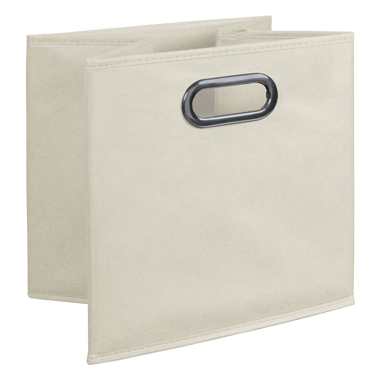 White Wood Grain/Blue 3 Cubes Storage Set with 1 Canvas Bin E30881