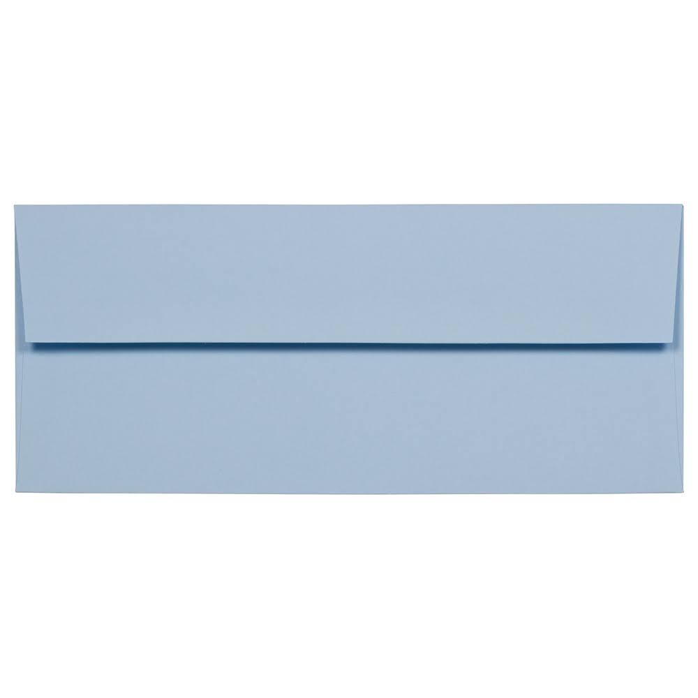 #10 Business Envelopes, 4 1/8 x 9 1/2, Baby Blue, 500/Box X99471