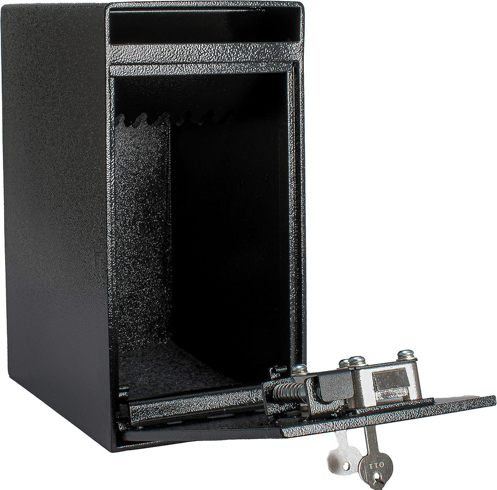 Steel Cash Drop Depository Safe Box 12 in x 9 in x 6 in K605524