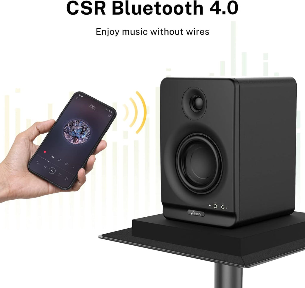 4 Near Field Studio Monitors with Bluetooth, 2-Pack Y56094