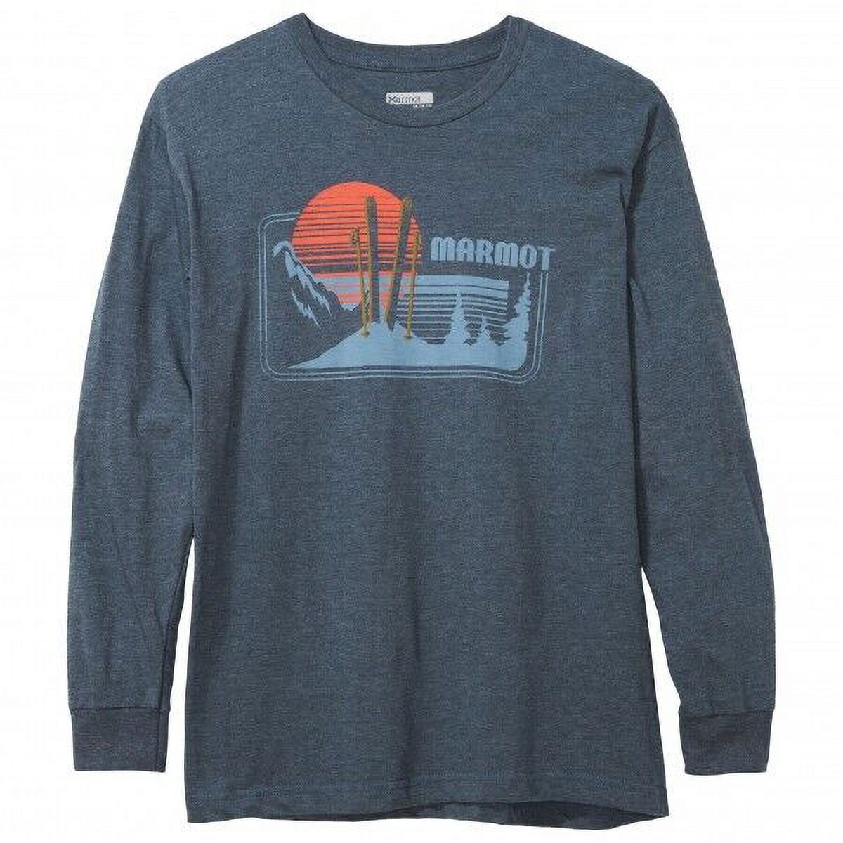 Navy Heather Men's Long Sleeve Graphic T Shirt J95567