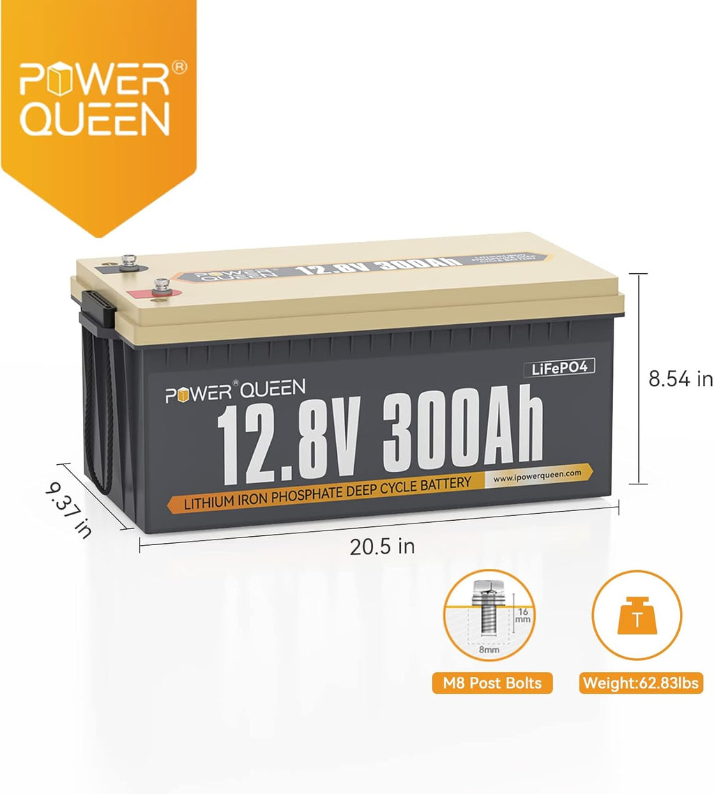 12V 300Ah 3.84kWh LiFePO4 Lithium Battery with 200A BMS L836