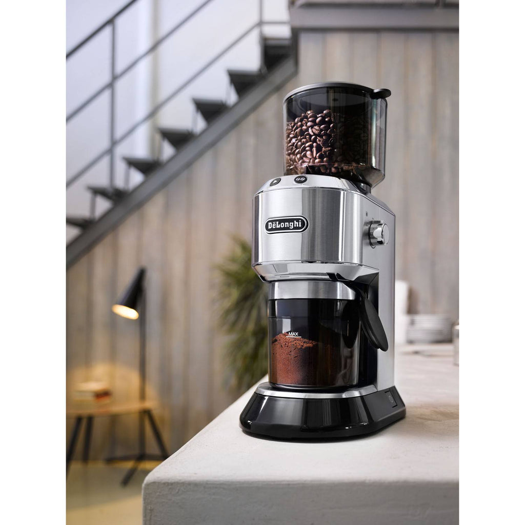 Silver Conical Burr Grinder with Porta Filter Attachment J231