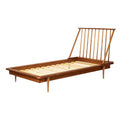 Solid Wood Caramel Twin Spindle Bed K145