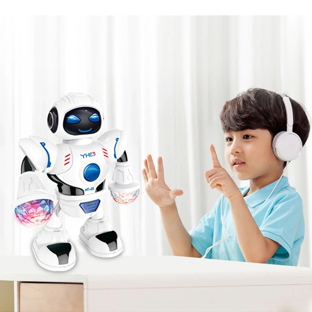 Fashion Intelligence Development Toys Robot Dancing Children Electric Light Music Model Toy Z9581