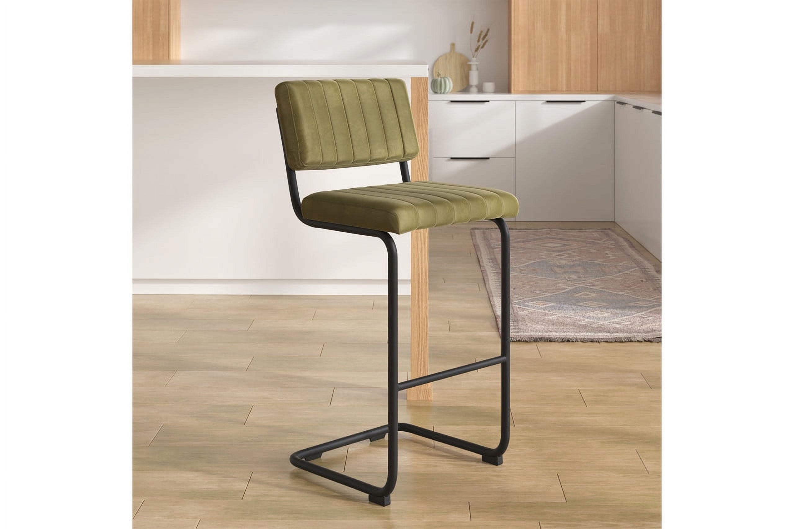 Platinum Velvet Bar/Counter Stool, Set of 2, 30 in. Y9749