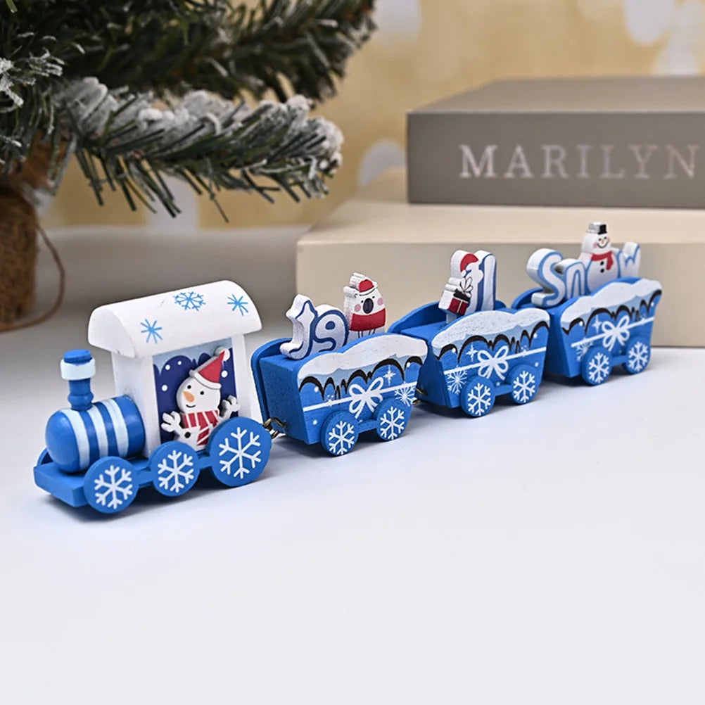 Christmas Wooden Train Playset 4 Boxes T531