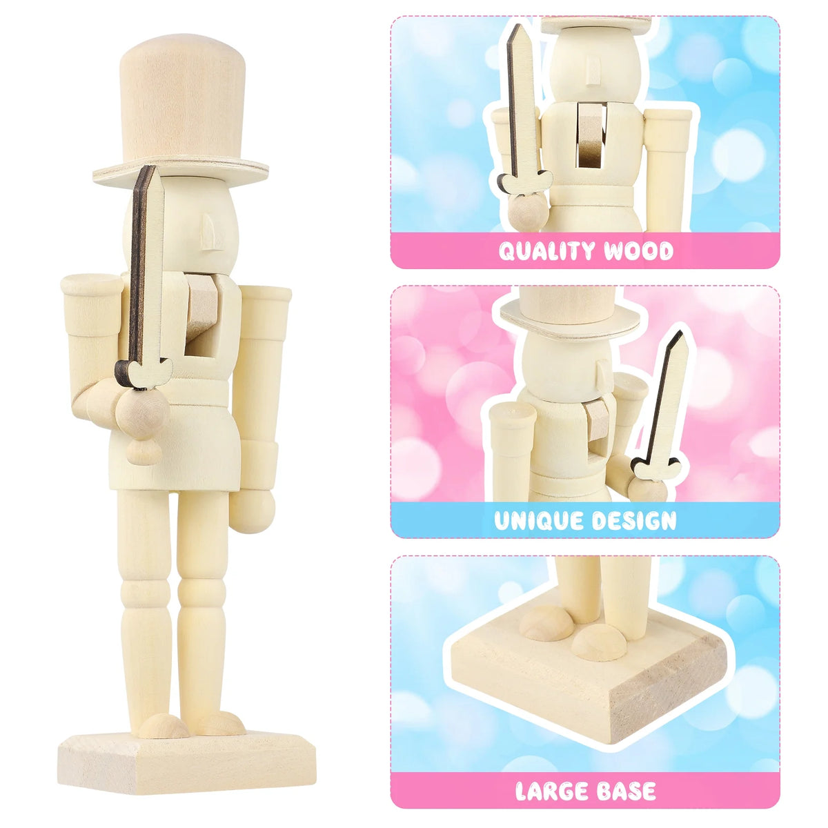 Unfinished Wooden Nutcracker Doll T225652