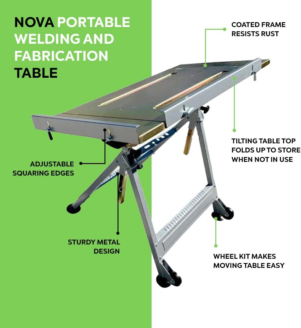 Portable Welding and Fabrication Table Adjustable Tilt U29194