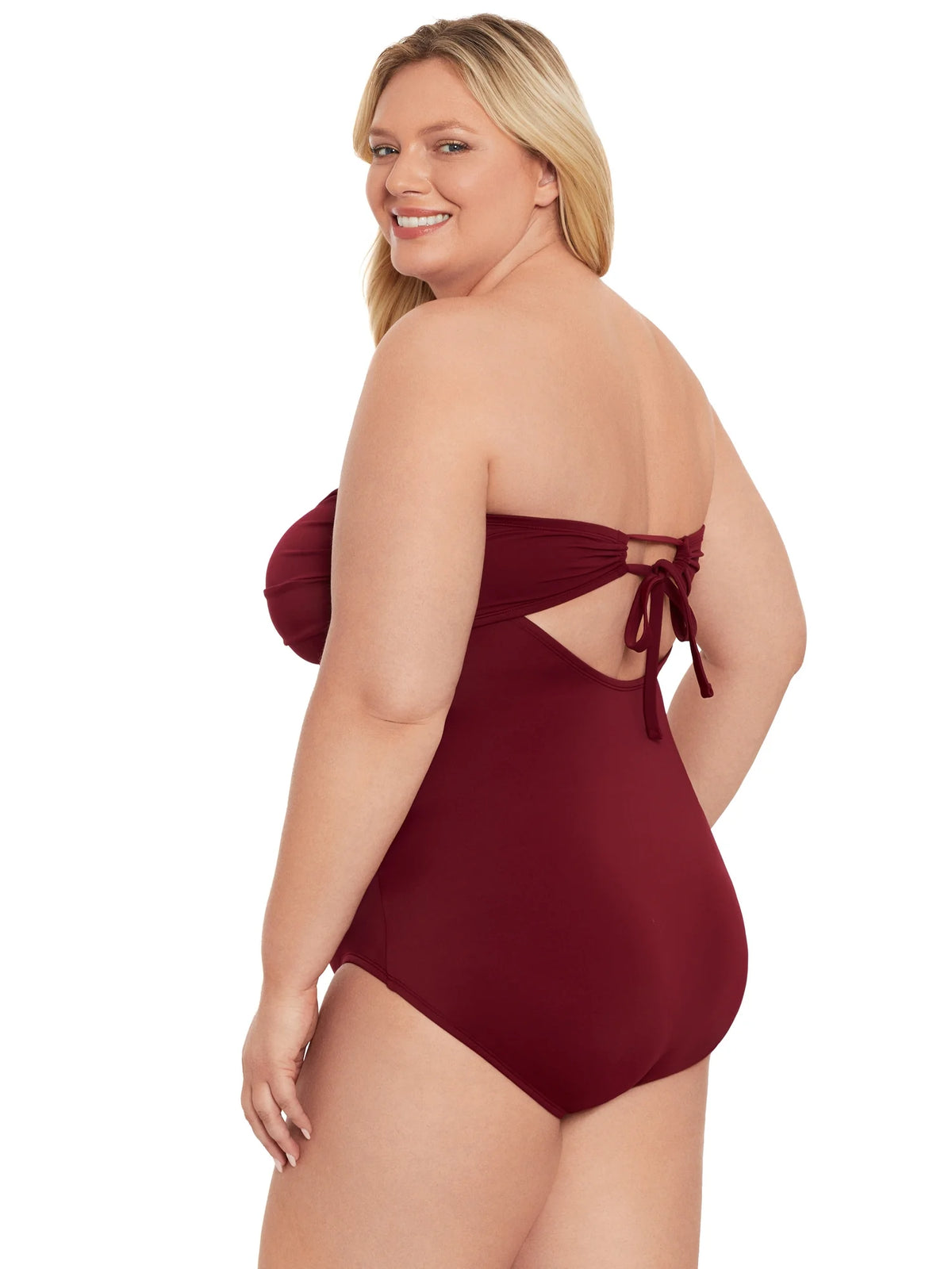 Bandeau Twist Front One Piece Swimsuit F24215