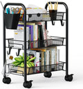 4 Tier All-Metal Rolling Mesh Storage Cart with Wheels C458974