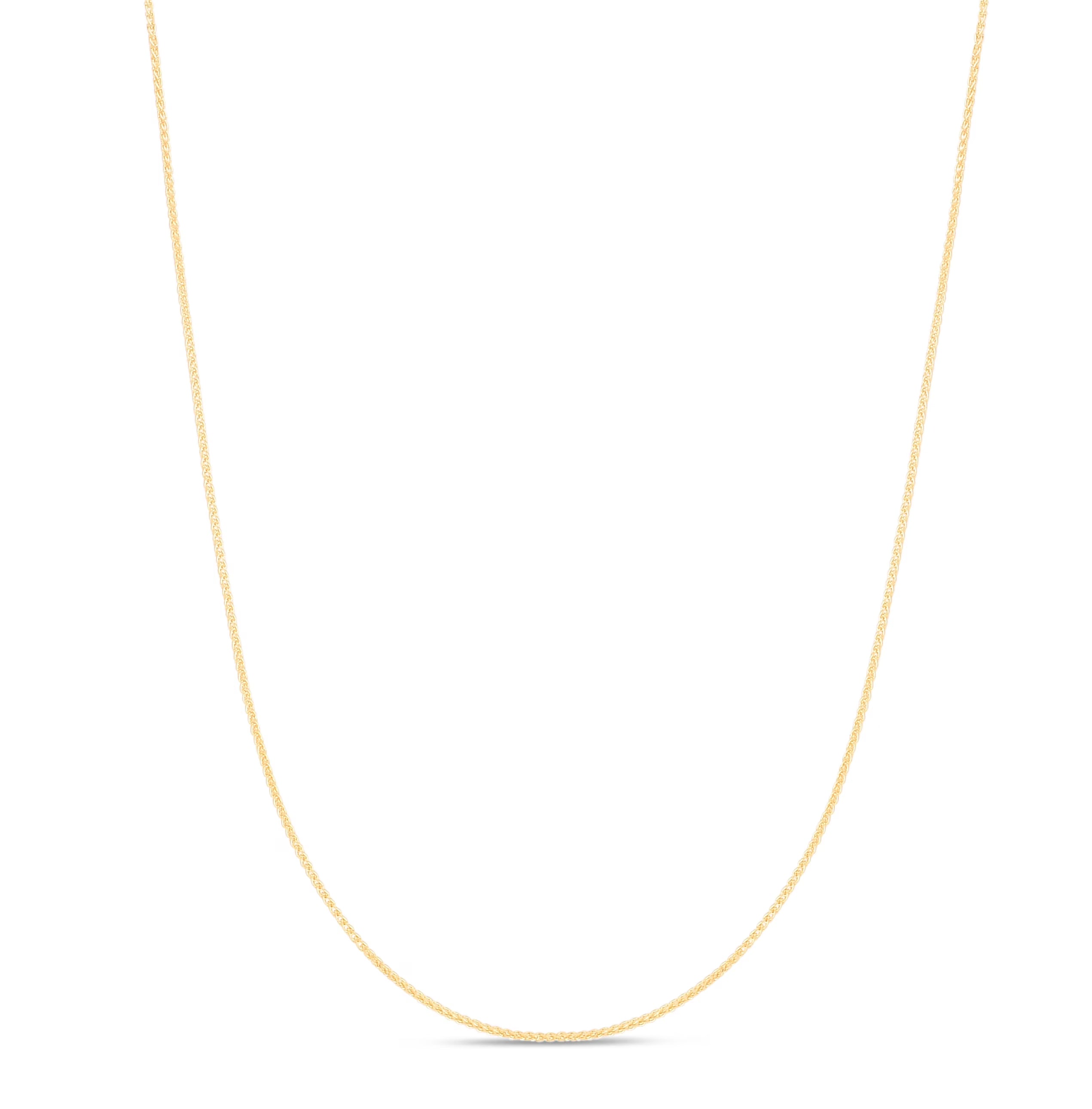 14K Yellow Gold 18in 0.6mm Diamond-Cut Wheat Chain Y628