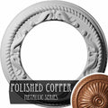 Roped Ceiling Medallion, Hand-Painted Polished Copper N450073