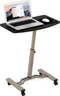 Height Adjustable Mobile Laptop Stand Desk Rolling Cart, Pack of 2 B924836