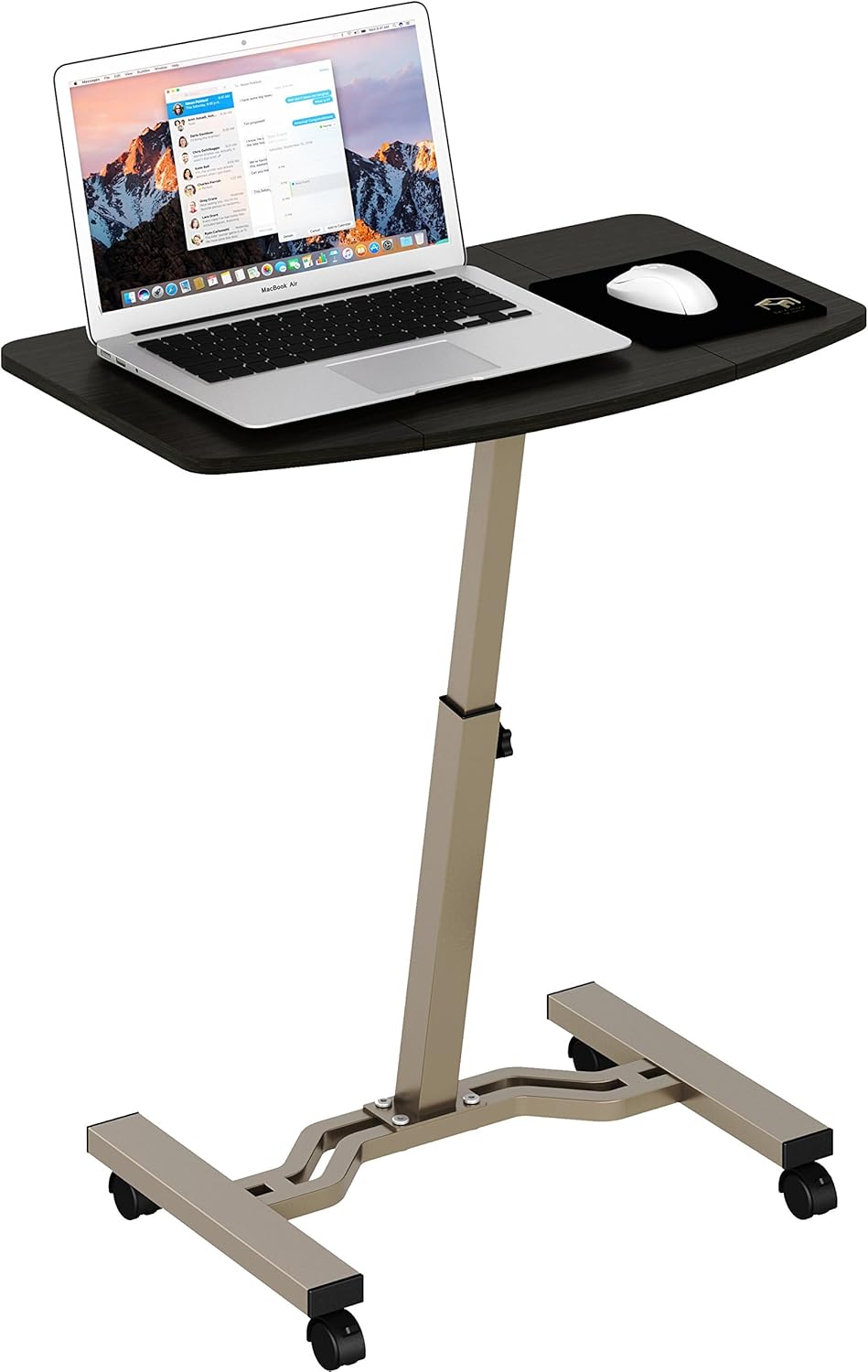 Height Adjustable Mobile Laptop Stand Desk Rolling Cart, Pack of 2 B924836