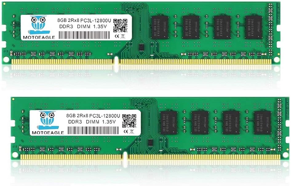 16GB Kit (2x8GB) DDR3L-1600 UDIMM Non ECC Unbuffered Desktop Memory X6800