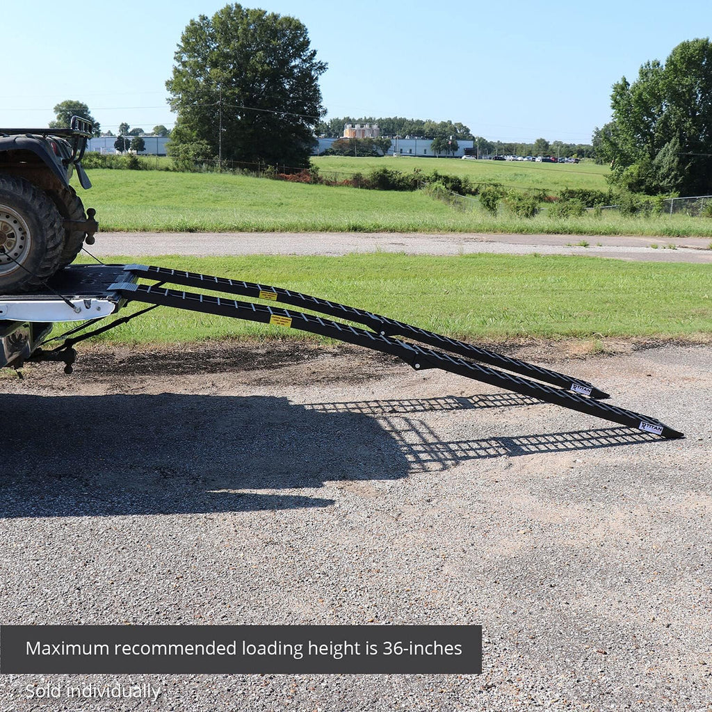Folding Arch Ramps, Aluminum Frame, 600 LB Capacity, Safety Straps V22542