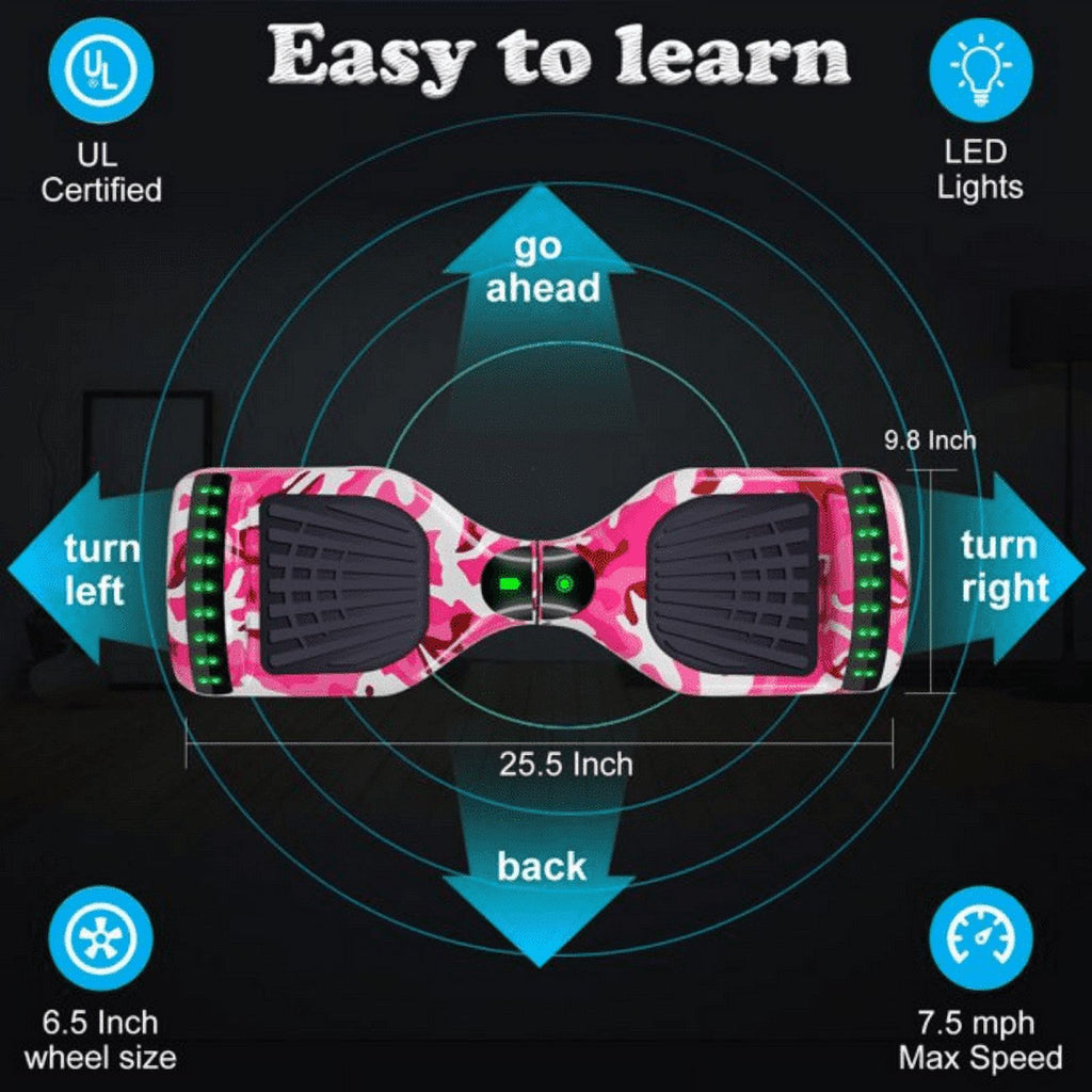 6.5'' Self Balancing Electric Scooter with Bluetooth Speaker and Lights O7768