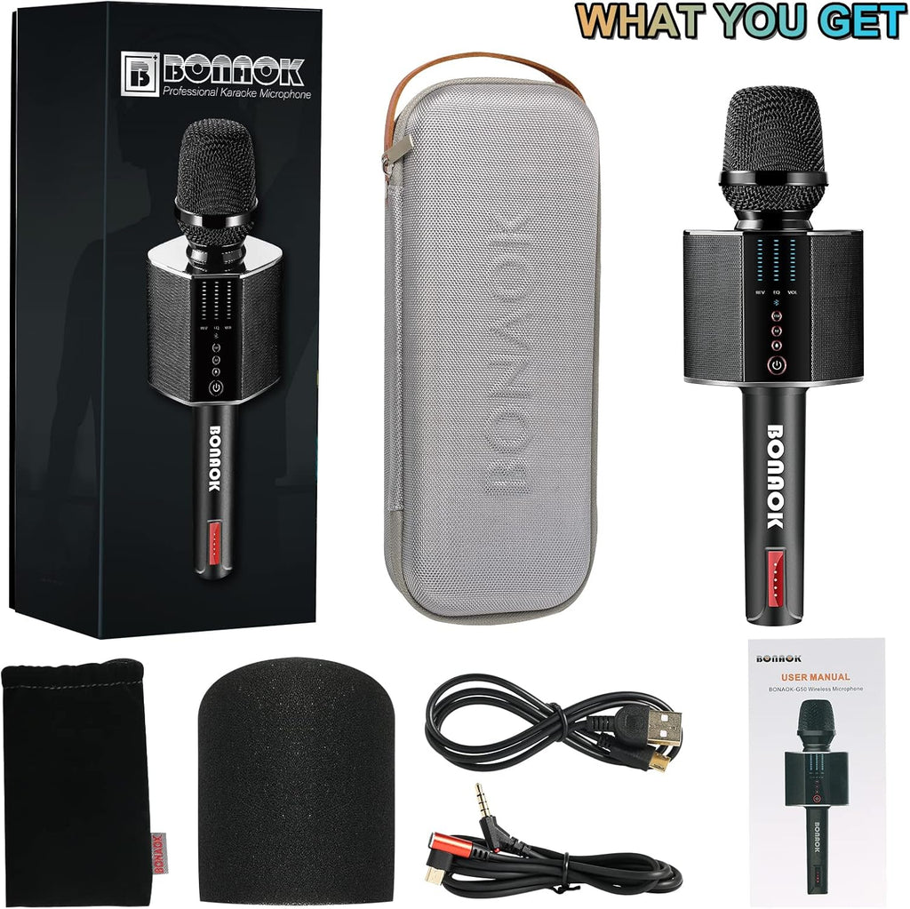 Black Wireless Bluetooth Karaoke Microphone R184776