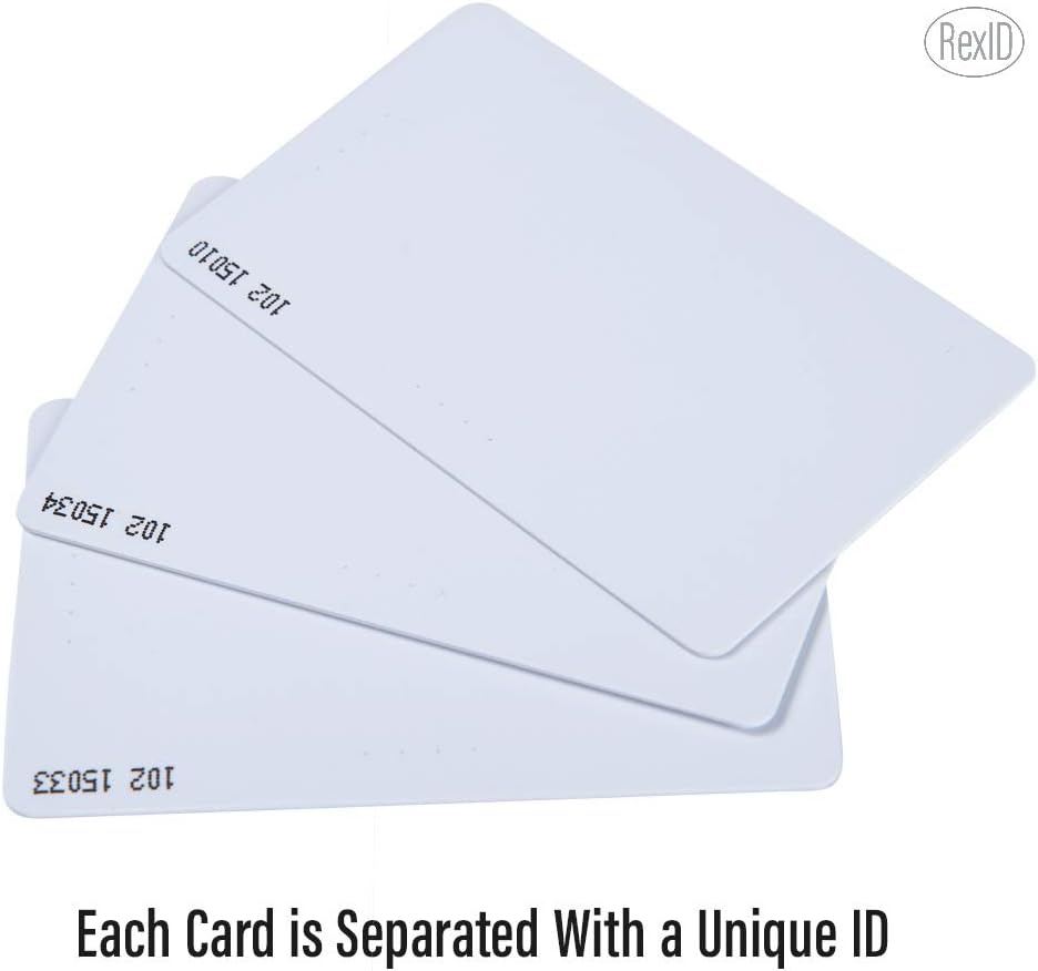 10 Pack PVC ISO Proximity Card for Access Control System G489932
