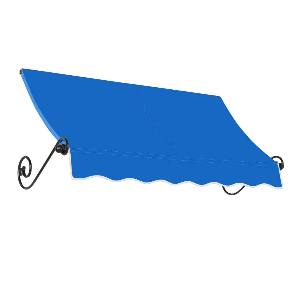 10.375 ft Fixed Awning Acrylic Fabric, Bright Blue P89188
