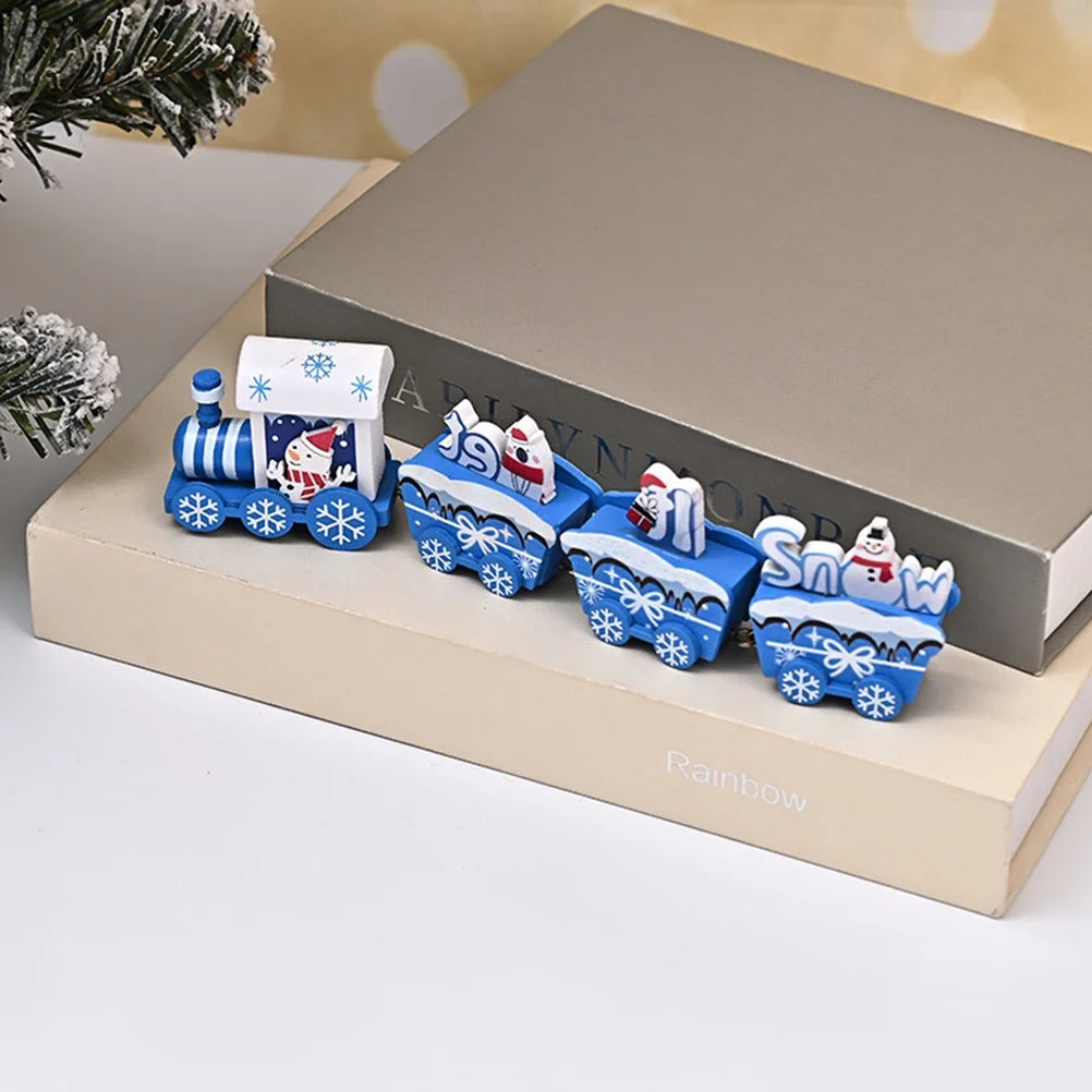 Christmas Wooden Train Playset 4 Boxes T531