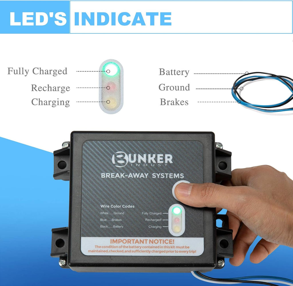 12V 5AH Trailer Brakes Breakaway Kit with Battery G7535