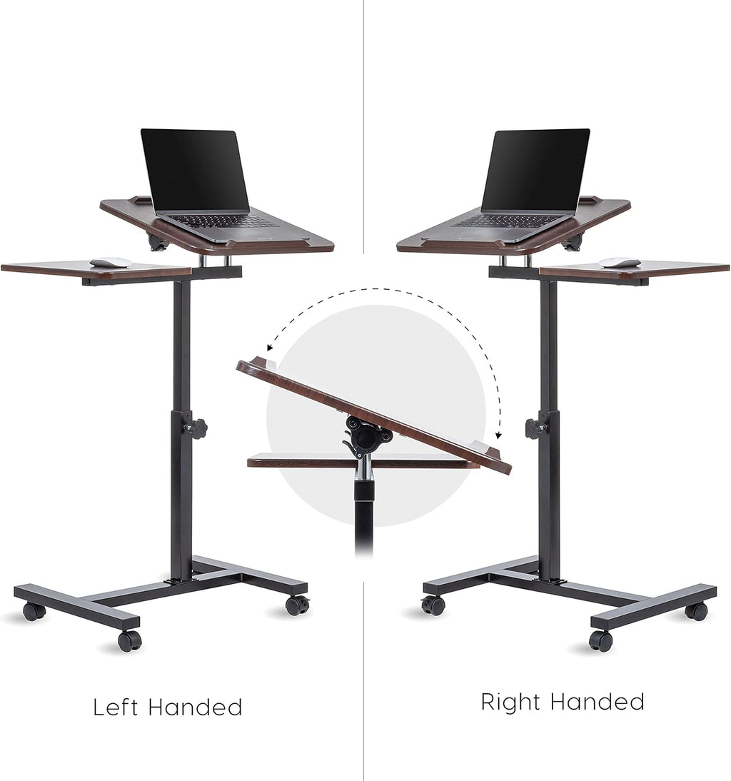 Brown Adjustable Height Standing Desk Cart K494