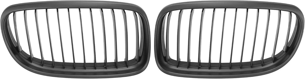 Pair Car Front Grille Black ABS Plastic Hood Kidney Grille Pack of 2 Z841