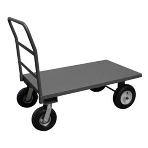 41 in. Platform Trucks with Pneumatic Casters Gray C7946