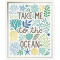 Sea Glass Textual Art Framed 14x22 U98486
