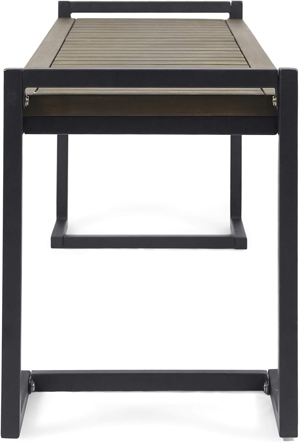 Gray Acacia Wood and Iron Bench C839