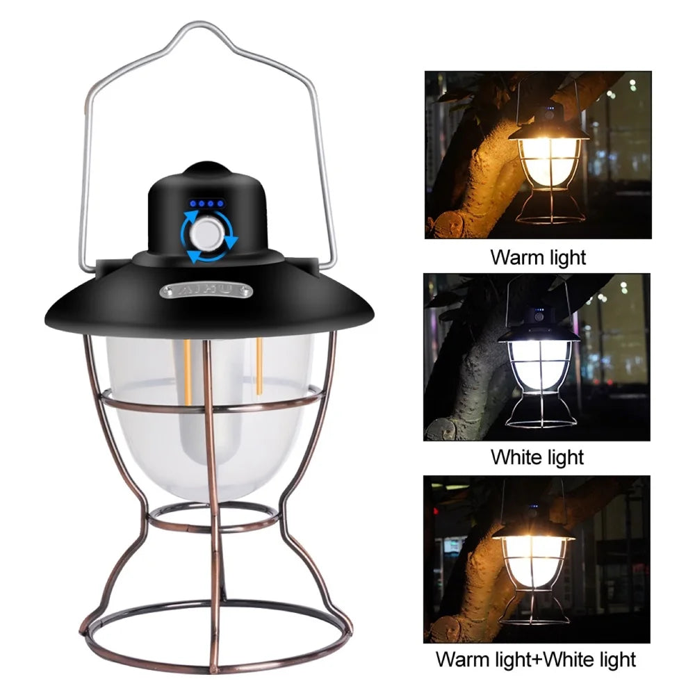 Retro Camping Lantern with Power Bank D235