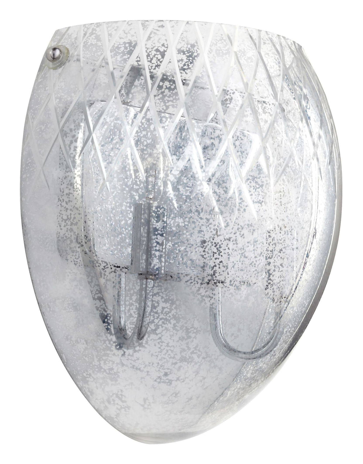 2-Light Silver Etched Sconce O3574