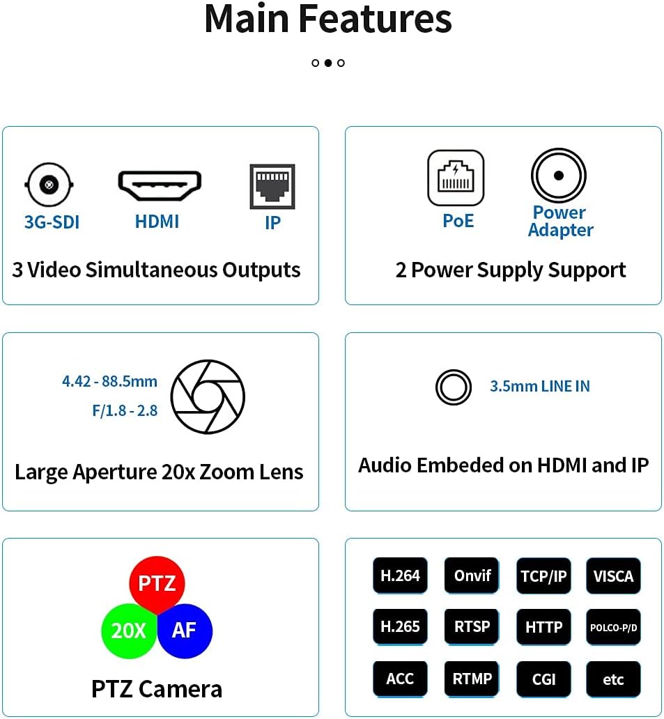 30X Zoom PTZ Camera with 3G-SDI, HDMI, IP Streaming C197