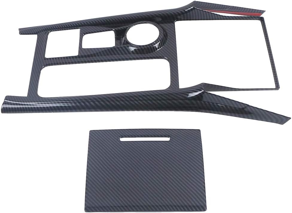 Carbon Fiber Grain Center Console Shift Frame Cover Trim Stickers 2pcs Q441