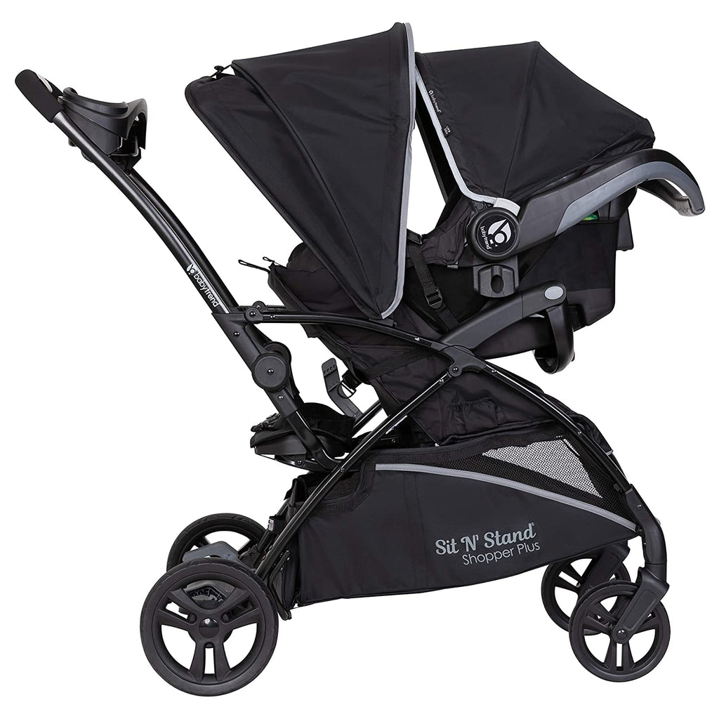 Sit N Stand 5-in-1 Shopper Plus Stroller, Black D202