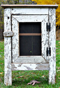 Small Barn Wood Screened Front Cabinet - 29 Inches Tall X12325