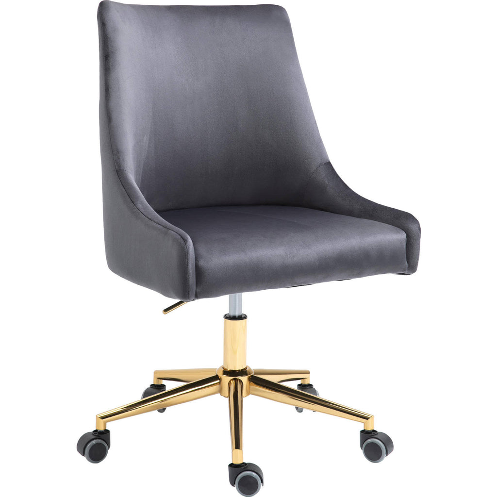 Grey Velvet Office Chair C59074