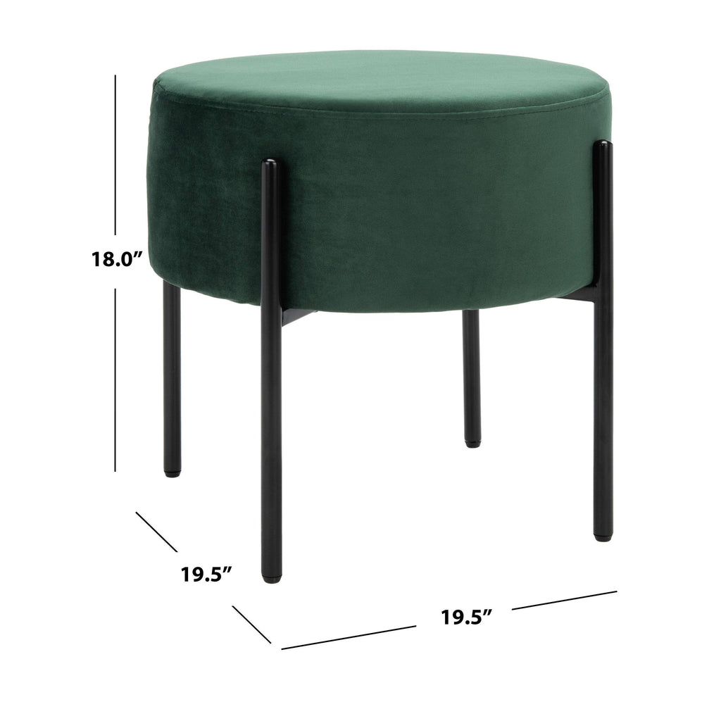 Round Ottoman Grey / Black R292813