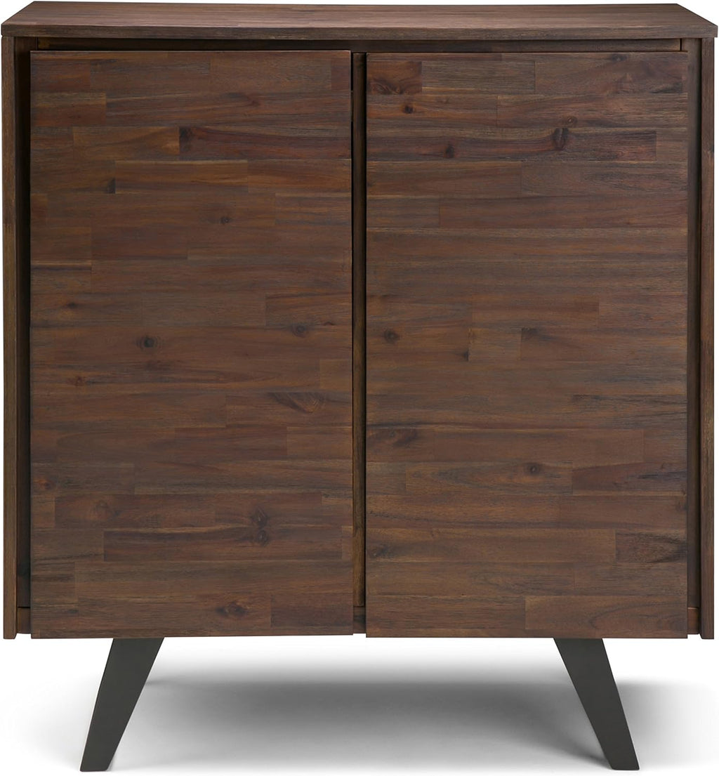 Solid Wood Storage Cabinet with 2 Doors and 4 Adjustable Shelves E9761