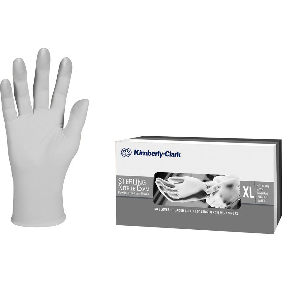 Sterling Gray Nitrile Exam Gloves, Large, 200/Box B545