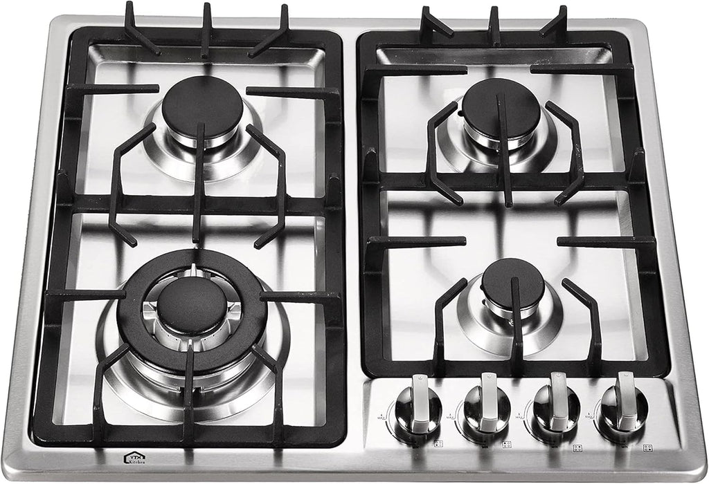 24 Inch Built-In 4 Burners Gas Cooktop, Stainless Steel V715