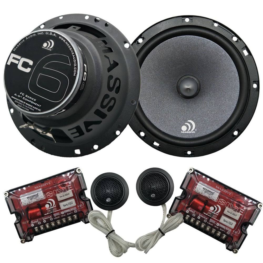6.5 inch 200 Watts Max Component Car Speaker System E75238