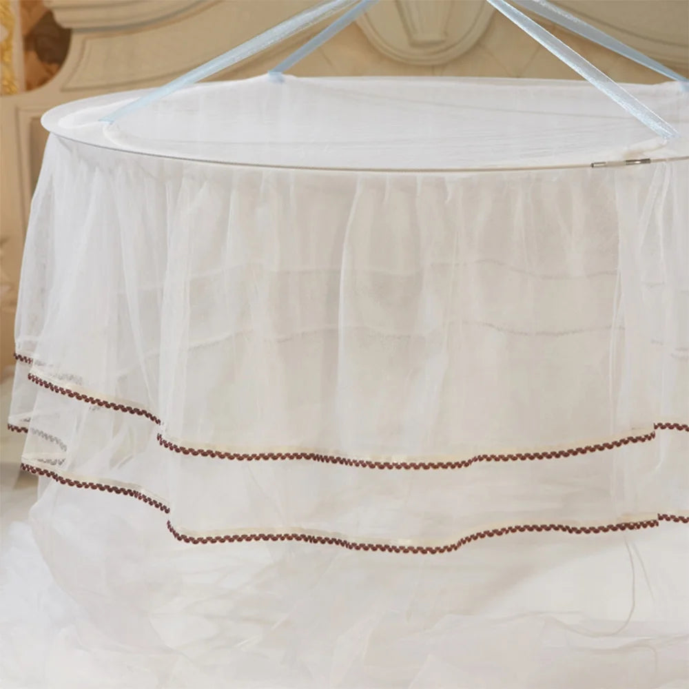 White Lace Bed Canopy L3211