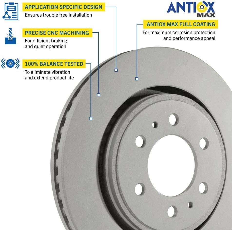Pack of 2 Rear Brake Rotor D81737