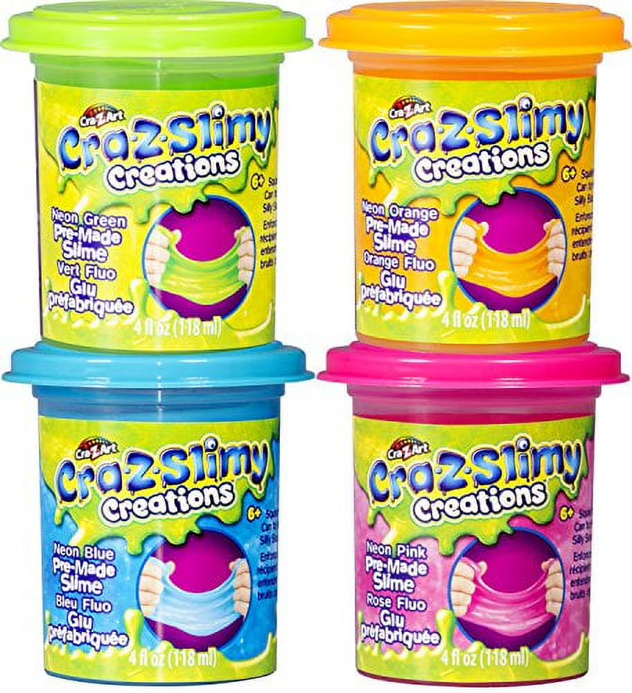 4 Pack Premade Slime, 4 Oz Cans I7330