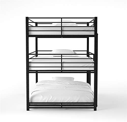 Metal Twin Triple Bunk Bed in Sand Black C71255