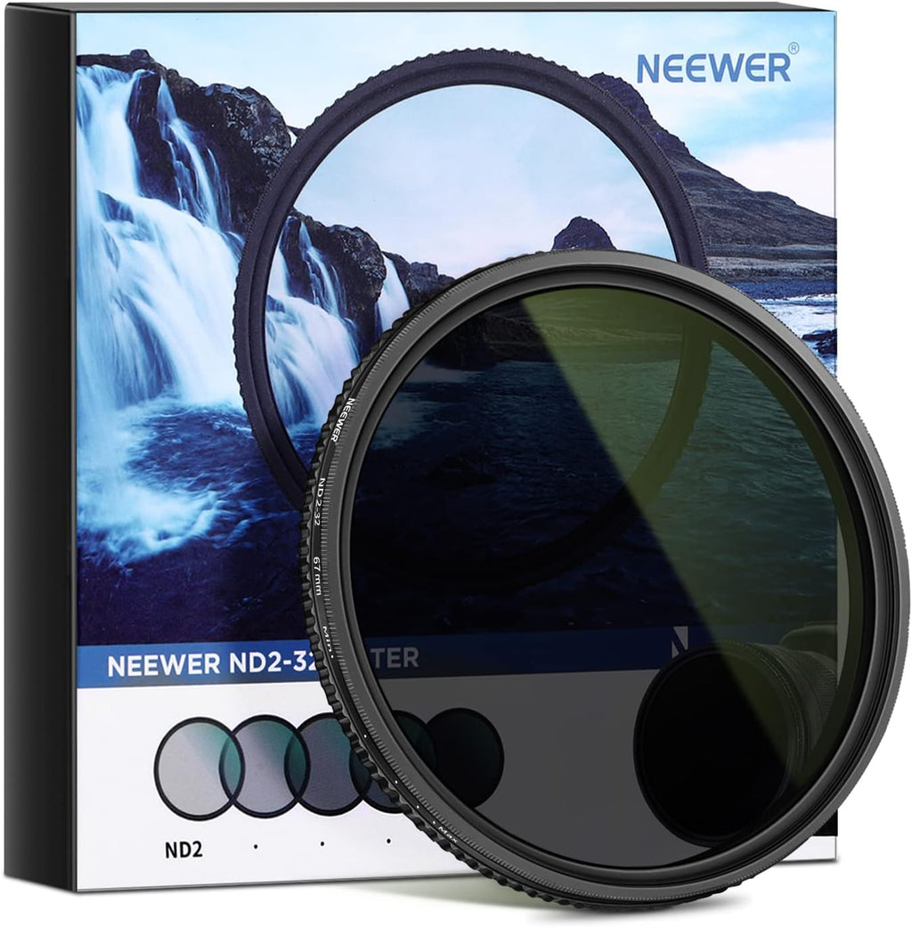 67mm Variable Fader ND Filter ND2 to ND32 (1-5 Stop) Ultra-Slim Weather-Sealed Pack of 2 S371190
