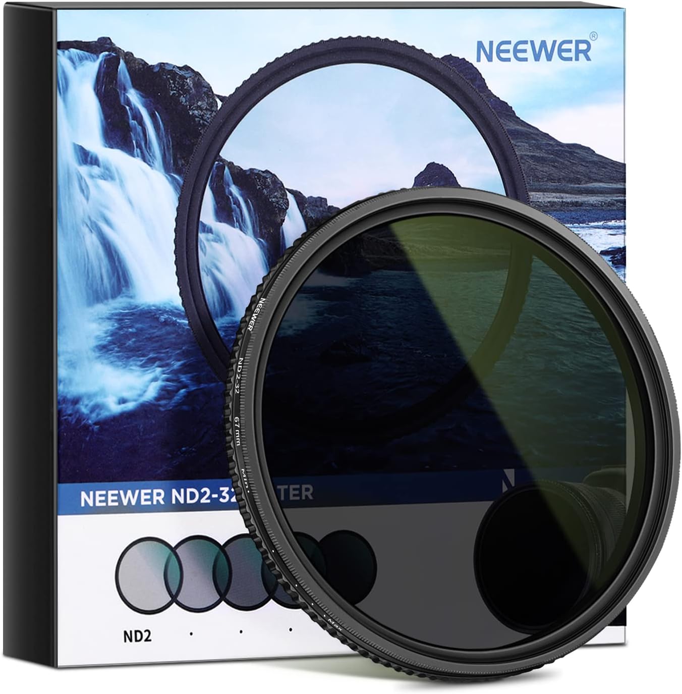 67mm Variable Fader ND Filter ND2 to ND32 (1-5 Stop) Ultra-Slim Weather-Sealed Pack of 2 S371190